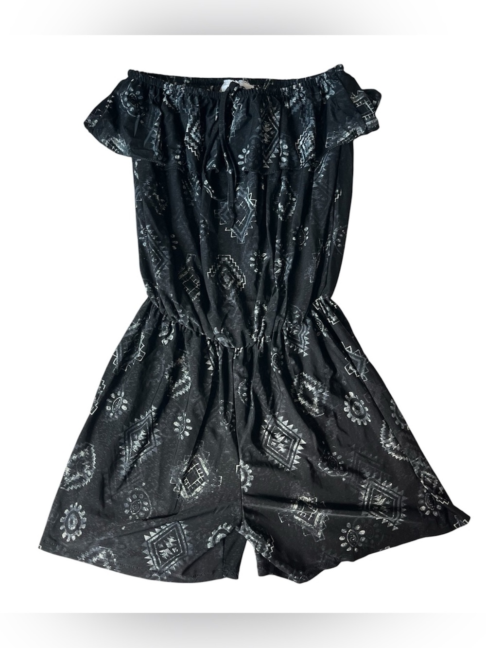 RAYA SUN STRAPLESS SHORTS JUMPSUIT WOMENS LARGE